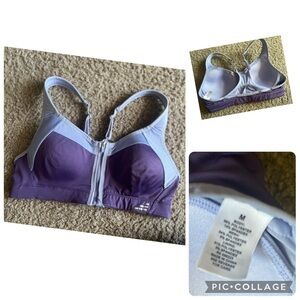 Women’s Front-Zip Sports Bra - Purple/Lavender